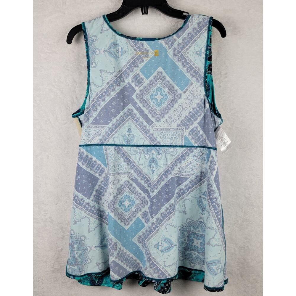 Tankini Top 22 Swimming Bathing Tank Only Swimsuit Blue Bohemian Beach Cruise - Picture 5 of 8